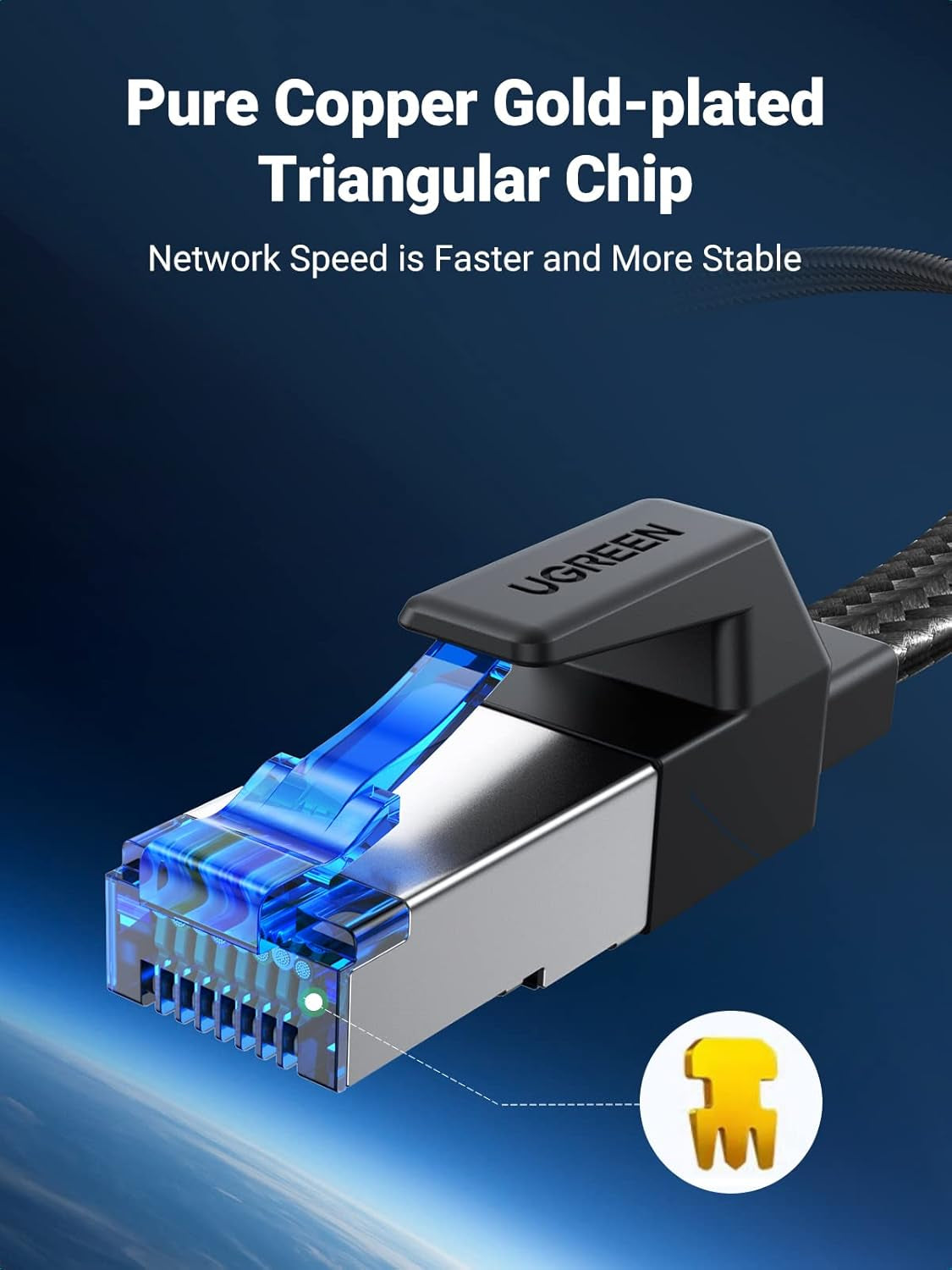 Ethernet Cable 5M, Cat 8 Internet Cable Flat High-Speed 40Gbps 2000Mhz Network Cable, Gigabit Braided RJ45 LAN Cable Patch Cord Compatible for Pc/Laptop, PS5, Xbox, Modem, Router, Switch, TV