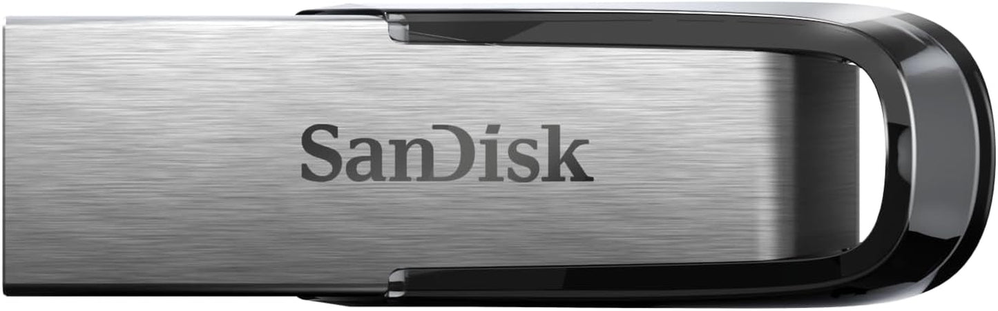 128GB Ultra Flair USB 3.0 Flash Drive USB Stick, Memory Stick with Transfer Speeds up to 150 Mb/S, Password Protection, Durable, Sleek Metal Casing Silver/Black