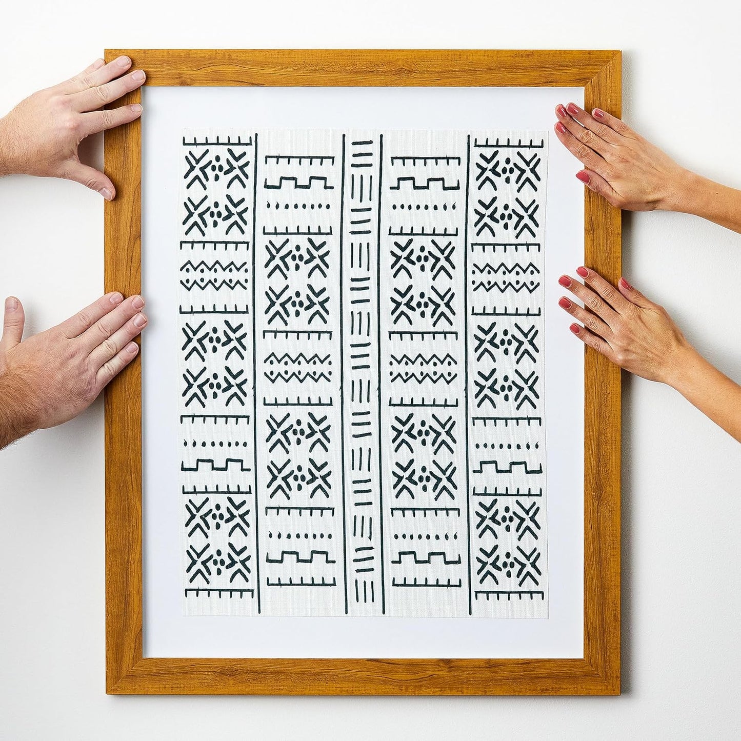 Medium Picture Hanging Strips, Value Pack - 8 Pairs (16 Strips) Adhesive Strips, White - for Pictures, Frames, Mirrors, Wall Décor - Damage Free Hanging