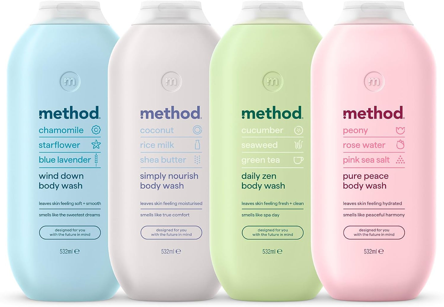 Body Wash, Simply Nourish, Shower Gel, Coconut, Rice Milk and Shea Butter Scent, Pack of 1, 532Ml