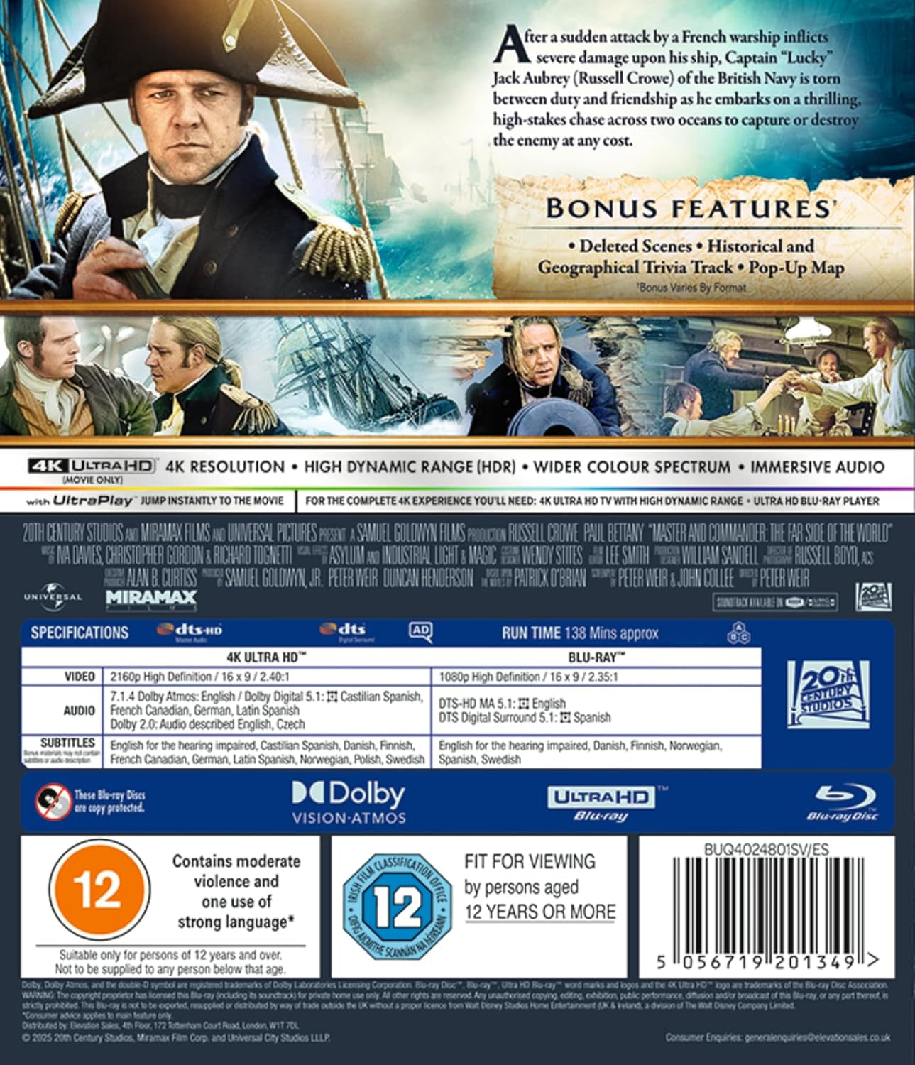 Master and Commander 4K Ultra HD/BD