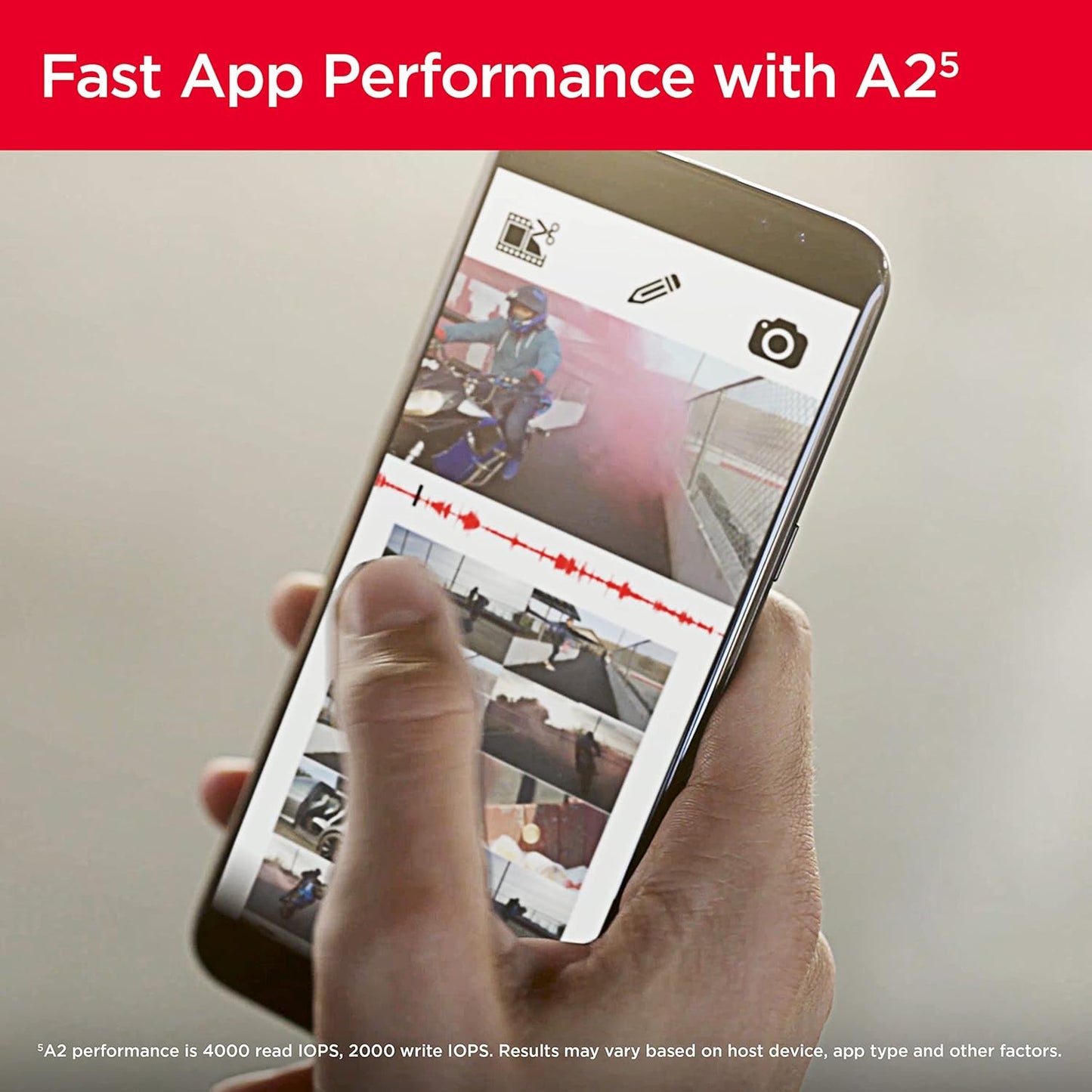 128GB Extreme Microsdxc Card +SD Adapter, Microsd Card for Smartphones, Action Cameras, Drones, V30, up to 190 Mb/S, Quickflow Technology, Rescuepro Deluxe, UHS-I, 4K, V30, A2, U3