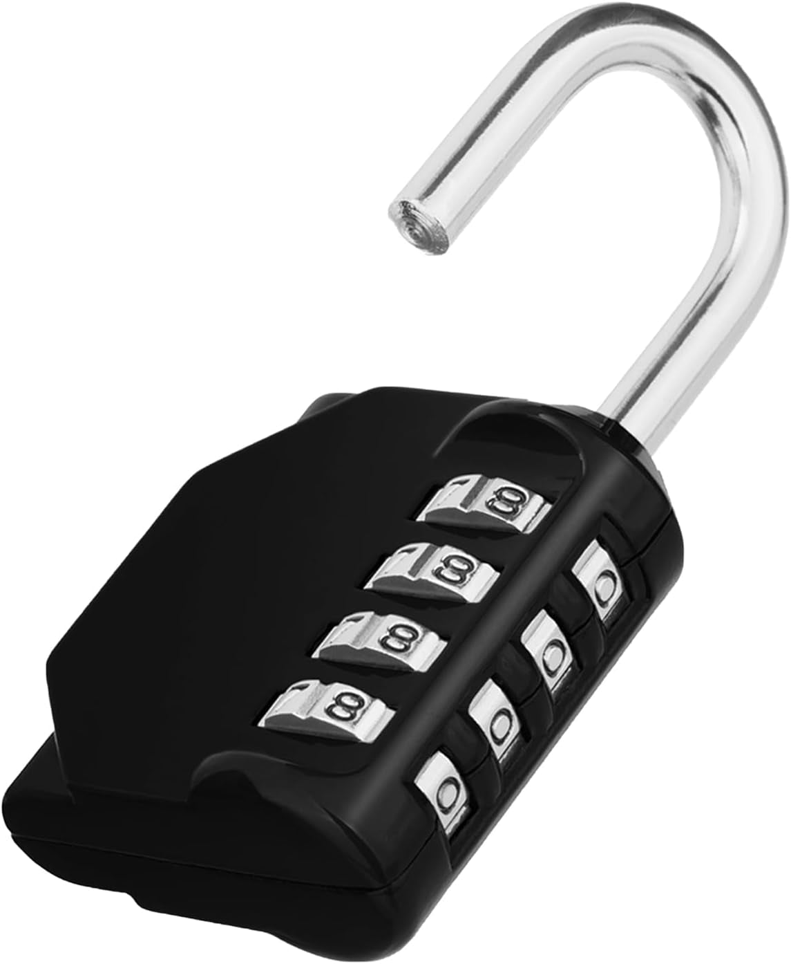 Combination Locker Padlock, 4 Digit Coded Padlock, Gym Lock, School Locker Lock, Weatherproof Combination Lock Outdoor (Black)