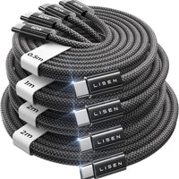 USB C to USB C Cable Charger 4-Pack [0.5/1/2/2M] for USBC to USBC Cable 60W C to Type C Charger Cables Fast Charging for Iphone 17 Pro Max 16 15 Ipad Pro Air Samsung Galaxy S25 S24 Pixel Switch