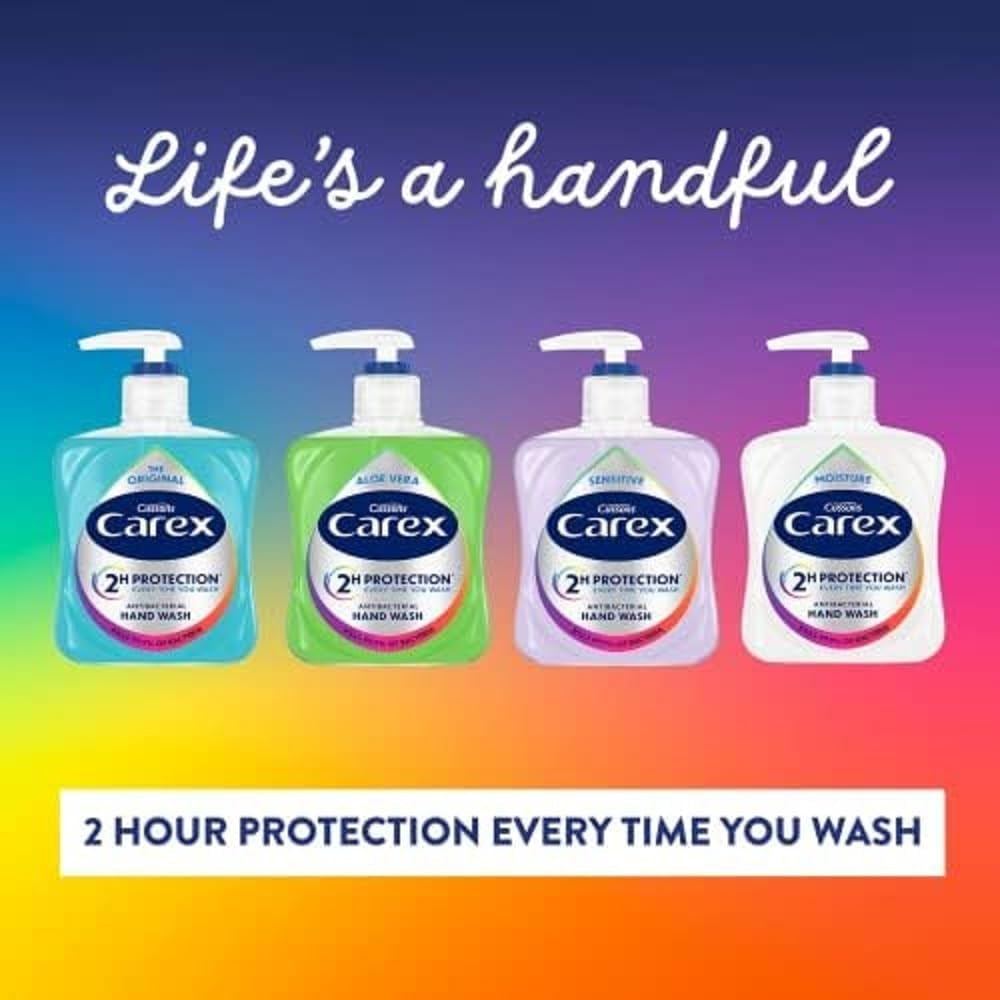 2 Hour Protection Antibacterial Moisture Hand Wash, Boosted Moisturising Action, Added Vitamin E for Soft Hands, Bulk Buy, Pack of 6 X 250Ml