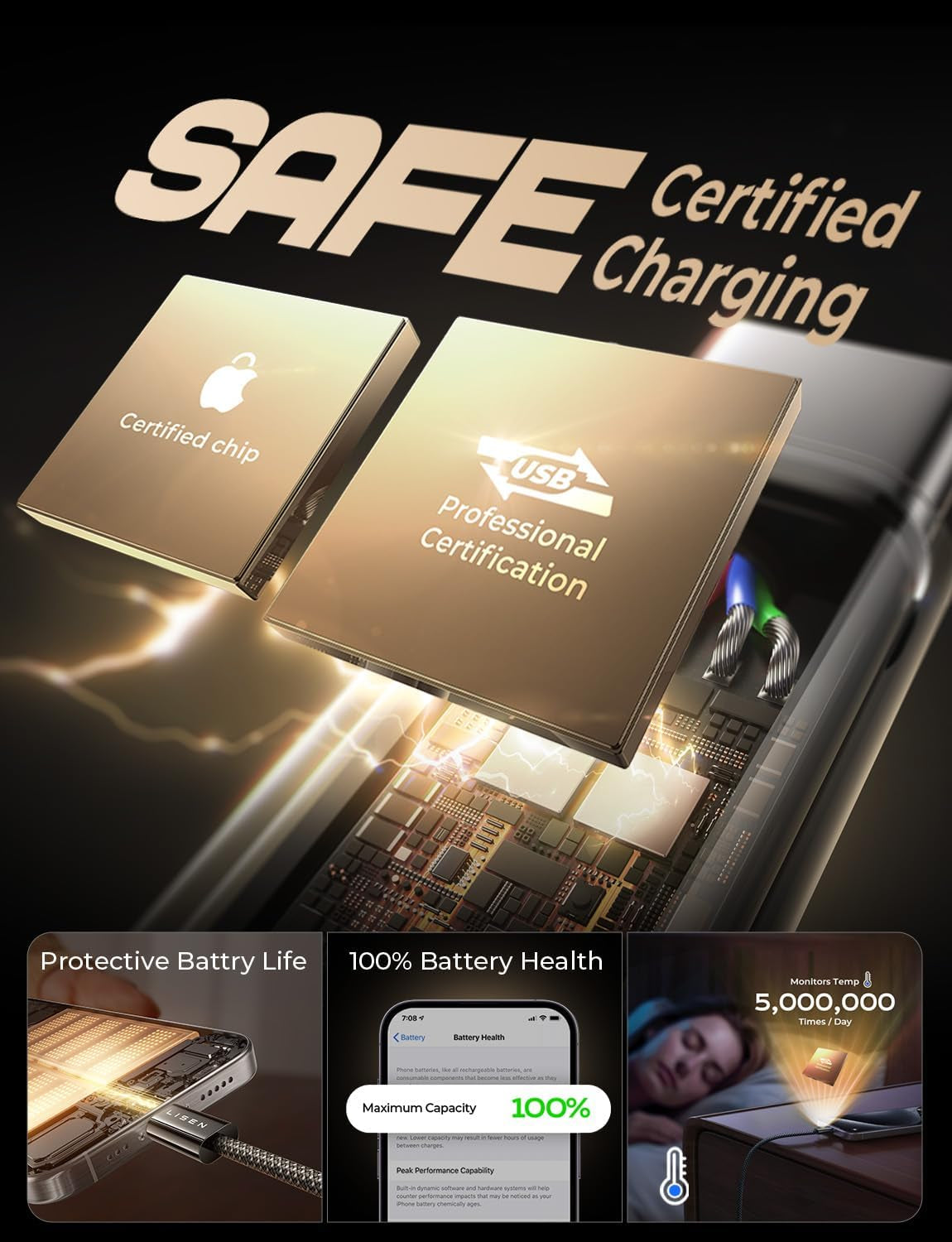 USB C to USB C Cable Charger 4-Pack [0.5/1/2/2M] for USBC to USBC Cable 60W C to Type C Charger Cables Fast Charging for Iphone 17 Pro Max 16 15 Ipad Pro Air Samsung Galaxy S25 S24 Pixel Switch