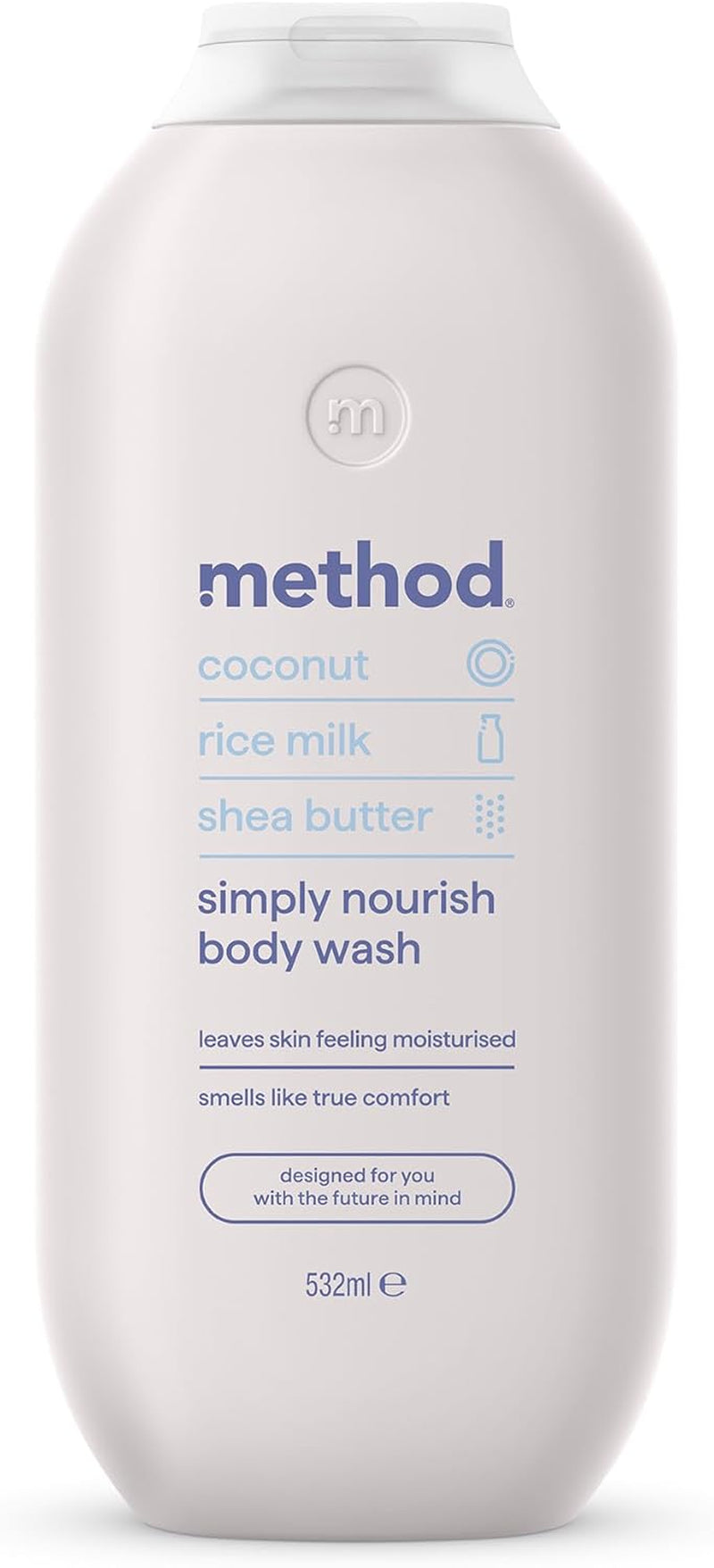 Body Wash, Simply Nourish, Shower Gel, Coconut, Rice Milk and Shea Butter Scent, Pack of 1, 532Ml