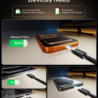 USB C to USB C Cable Charger 4-Pack [0.5/1/2/2M] for USBC to USBC Cable 60W C to Type C Charger Cables Fast Charging for Iphone 17 Pro Max 16 15 Ipad Pro Air Samsung Galaxy S25 S24 Pixel Switch