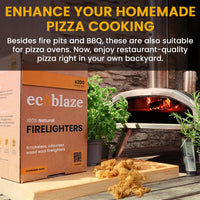 200 Firelighters -  Natural Firelighters | Fast Lighting & Odourless, Fire Lighters for Wood Burners & BBQ Ovens, Stoves & Fireplaces