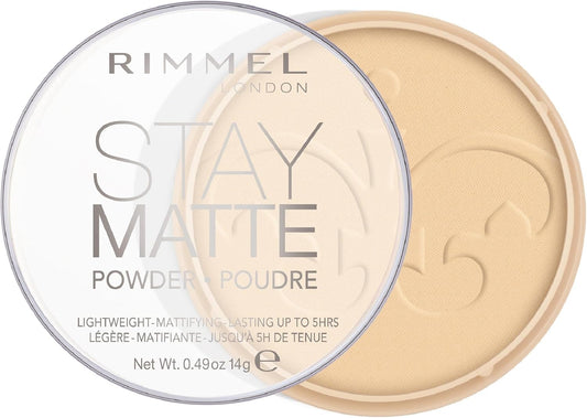 LONDON - Stay Matte Pressed Powder - Lightweight, Oil Absorbing, Smooth Non-Powdery Texture, Lasting up to 5Hrs - for All Skin Types - Dermatologically Tested - Transparent - 14G