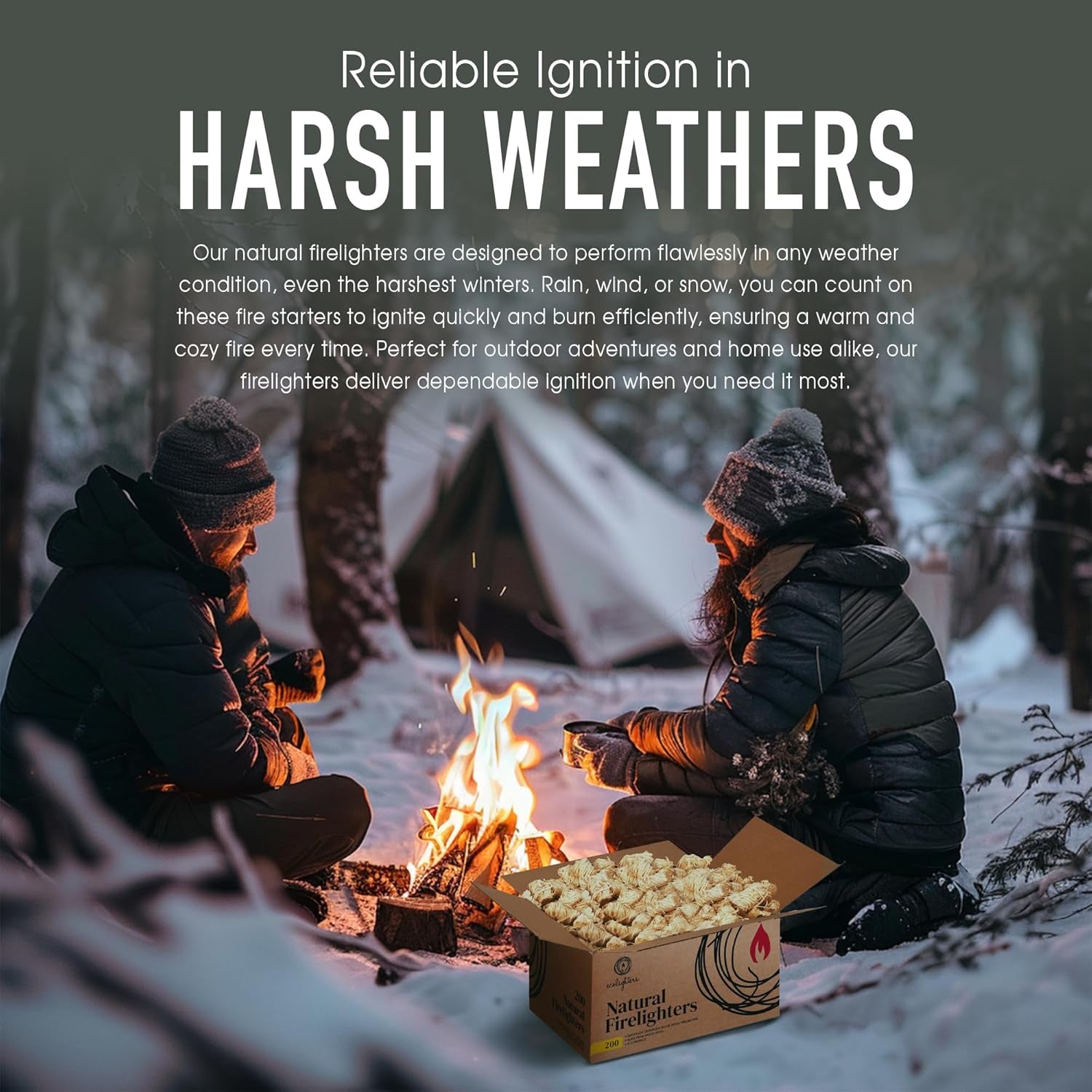 200 Natural Firelighters for Wood Burners, Fire Lighters, Firelighter for Stove, BBQ Cooking, Wood Wool Fire Starters for Stoves and Wood Burner - Barbecue, Fire Pit, Pizza Oven. Large Box, 2.2KG