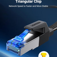 Ethernet Cable 5M, Cat 8 Internet Cable Flat High-Speed 40Gbps 2000Mhz Network Cable, Gigabit Braided RJ45 LAN Cable Patch Cord Compatible for Pc/Laptop, PS5, Xbox, Modem, Router, Switch, TV