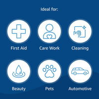 Nitrile Blue Disposable Gloves, Powder-Free, Size M, 100 Count (Previously Hevea Brand)