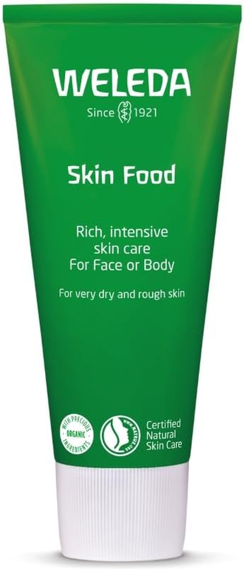 Skin Food, Dry Skin Moisturiser, Moisturising Cream & Primer, Face & Body, for Men & Women, Multiple Uses, 100% Certified Natural, Organic, 75Ml
