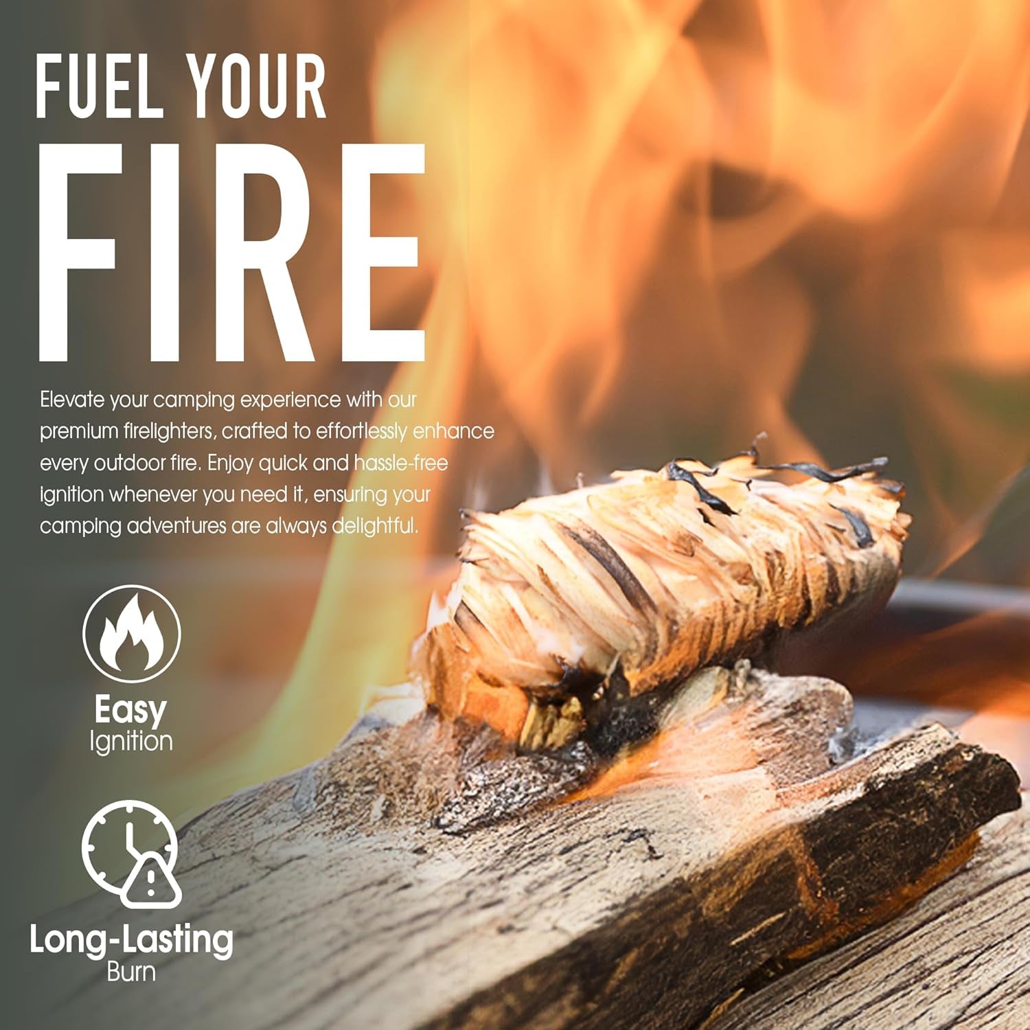 200 Natural Firelighters for Wood Burners, Fire Lighters, Firelighter for Stove, BBQ Cooking, Wood Wool Fire Starters for Stoves and Wood Burner - Barbecue, Fire Pit, Pizza Oven. Large Box, 2.2KG