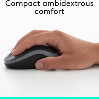 MK270 Wireless Keyboard and Mouse Combo for Windows, 2.4 Ghz Wireless, Compact Mouse, 8 Multimedia and Shortcut Keys, 2-Year Battery Life, for PC, Laptop, QWERTY UK English Layout - Black