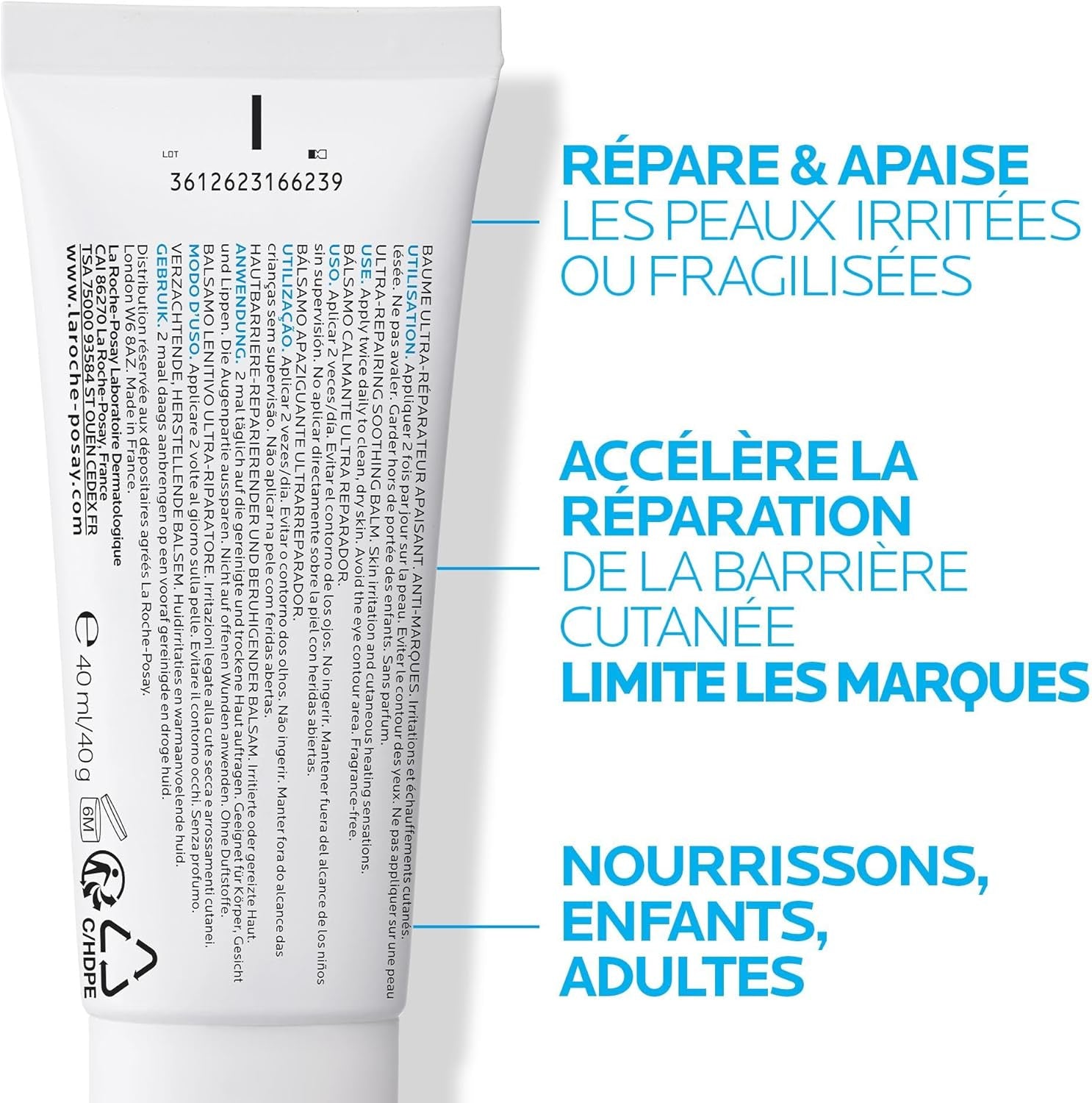La Roche-Posay Cicaplast Baume B5+ Ultra Repairing Soothing Balm with Panthenol and Madecassocide 100Ml