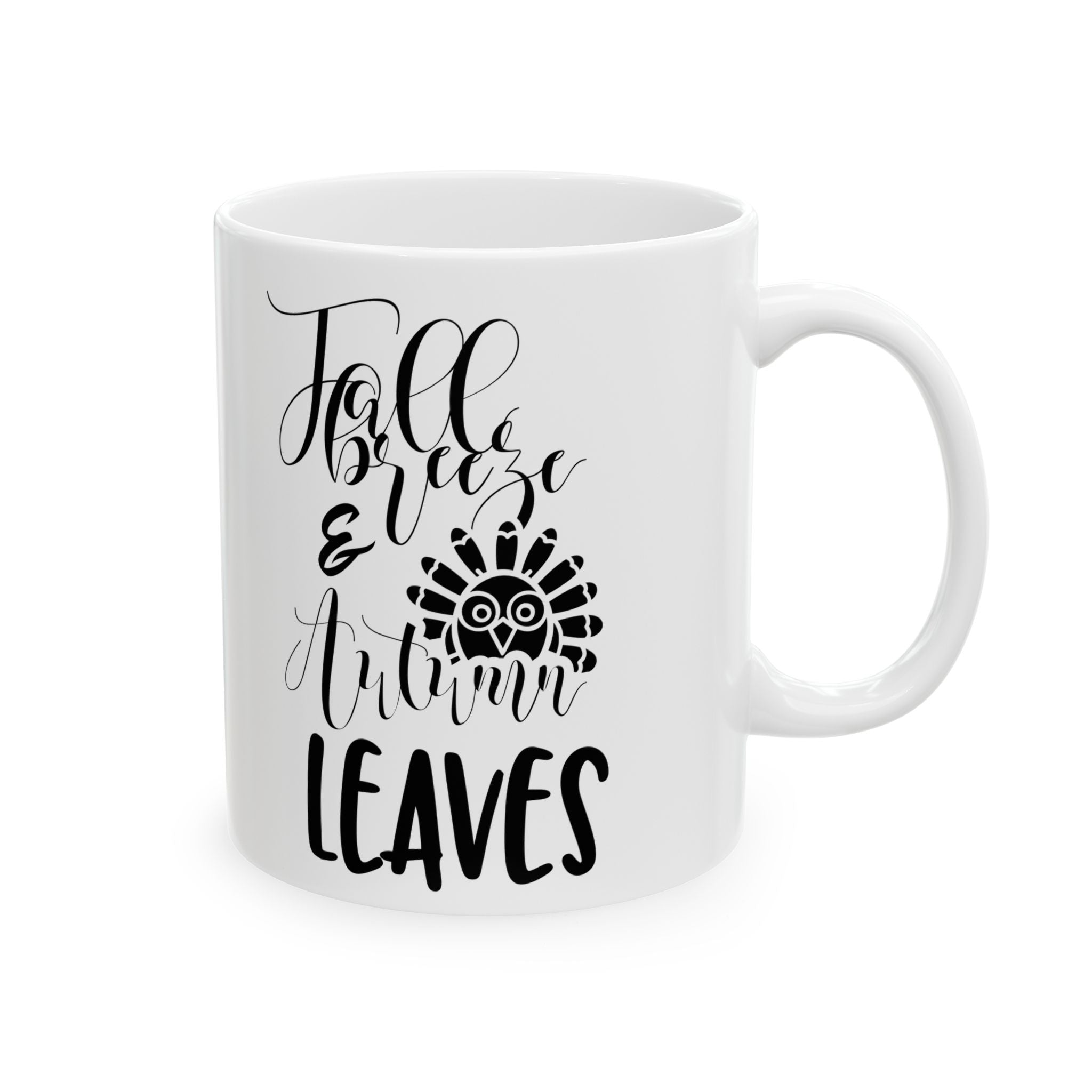 Fall Breeze & Autumn Leaves Ceramic Mug 11oz