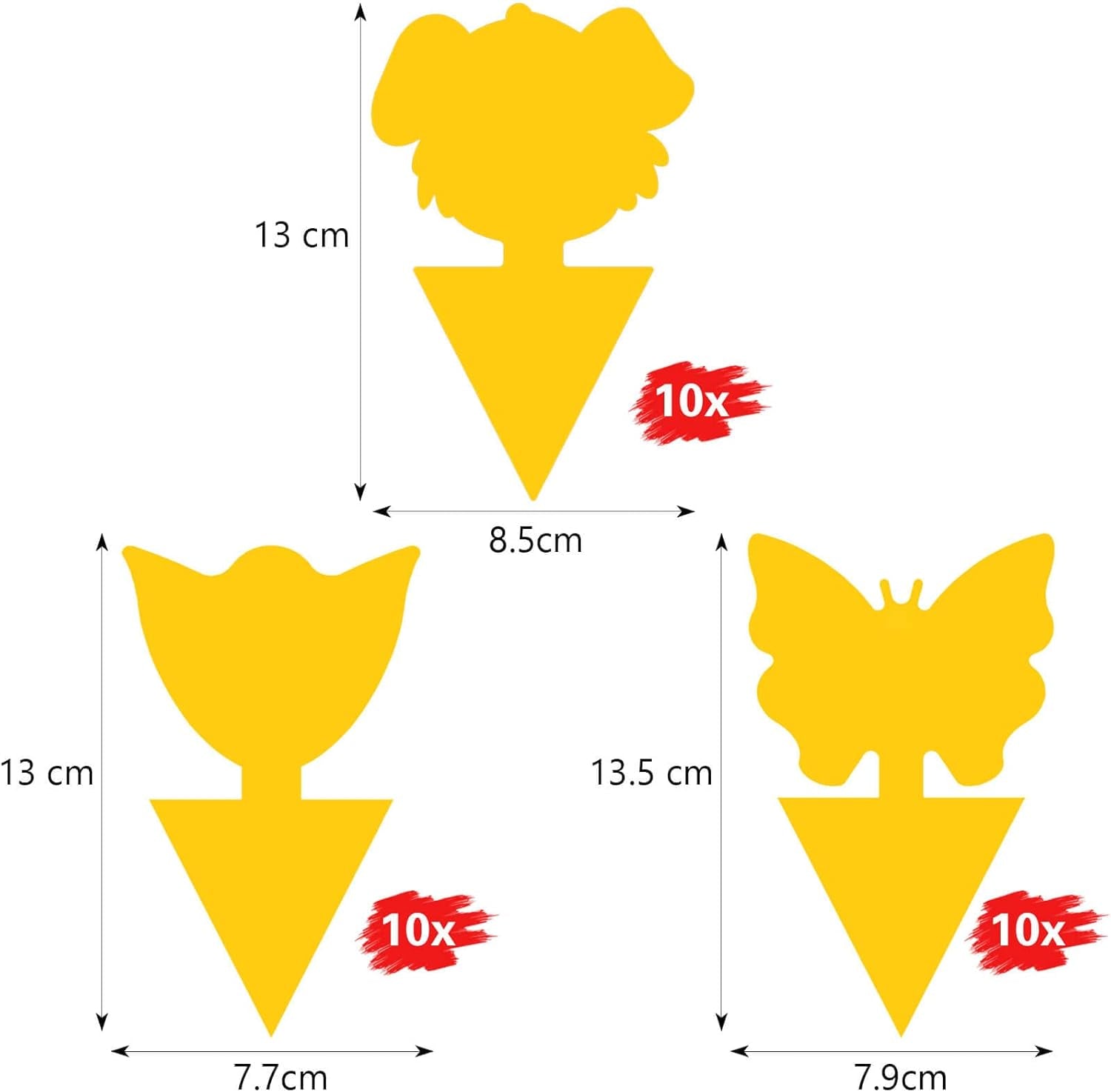 30 PCS Fruit Fly Traps, Double-Sided Fungus Gnat Sticky Catcher for Multiple Insects, Plant Fly Control Indoor (30 PCS Yellow)