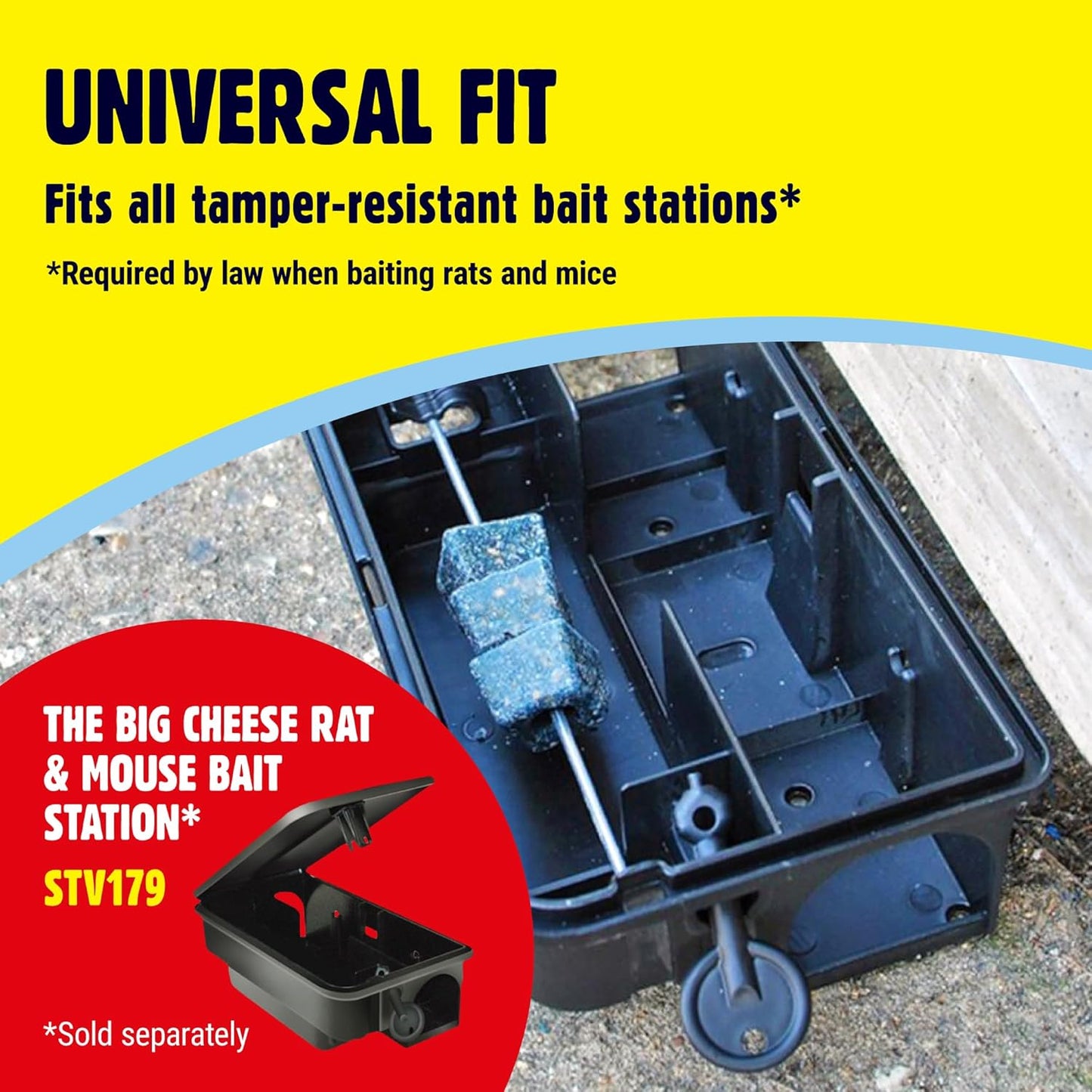 All-Weather Rodent Block - 30 X 10G, for Mice and Rats, Damp-Proof, Weather-Resistant - Super Strength and Highly Effective, Pet Safe, Blue