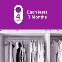 Hanging Moth Killer 4 Pack for Wardrobes - Max Performance - Kills in 24 to 48 Hours - Protects Clothing & Bedding