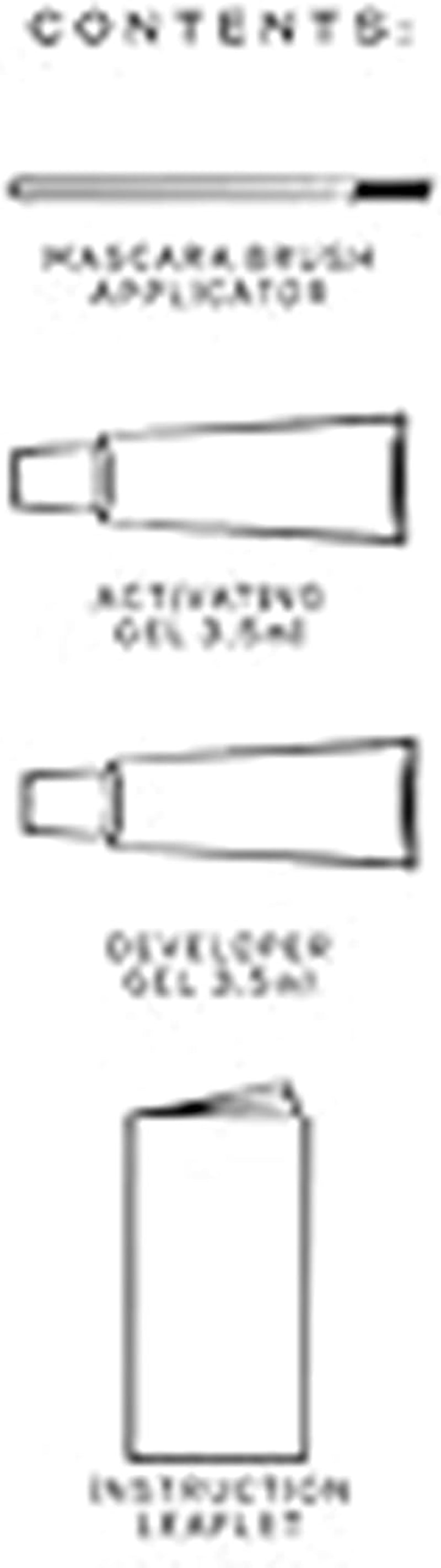 DYBROW Eyebrow Dye Kit, Dark Brown