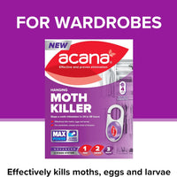 Hanging Moth Killer 4 Pack for Wardrobes - Max Performance - Kills in 24 to 48 Hours - Protects Clothing & Bedding