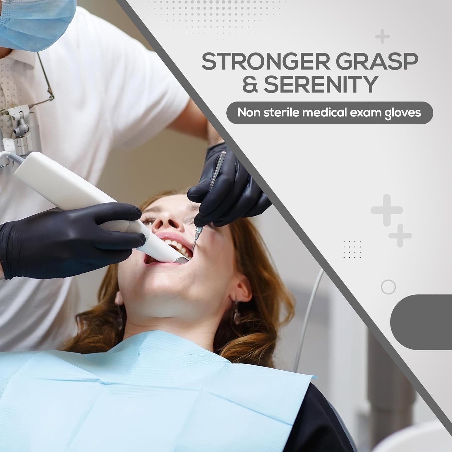 Black Nitrile Disposable Gloves - Latex-Free, Powder-Free, Pack of 100, Strong and Puncture-Resistant, Medical, Food Handling, Tatoo Barber Shop Gloves (Medium)