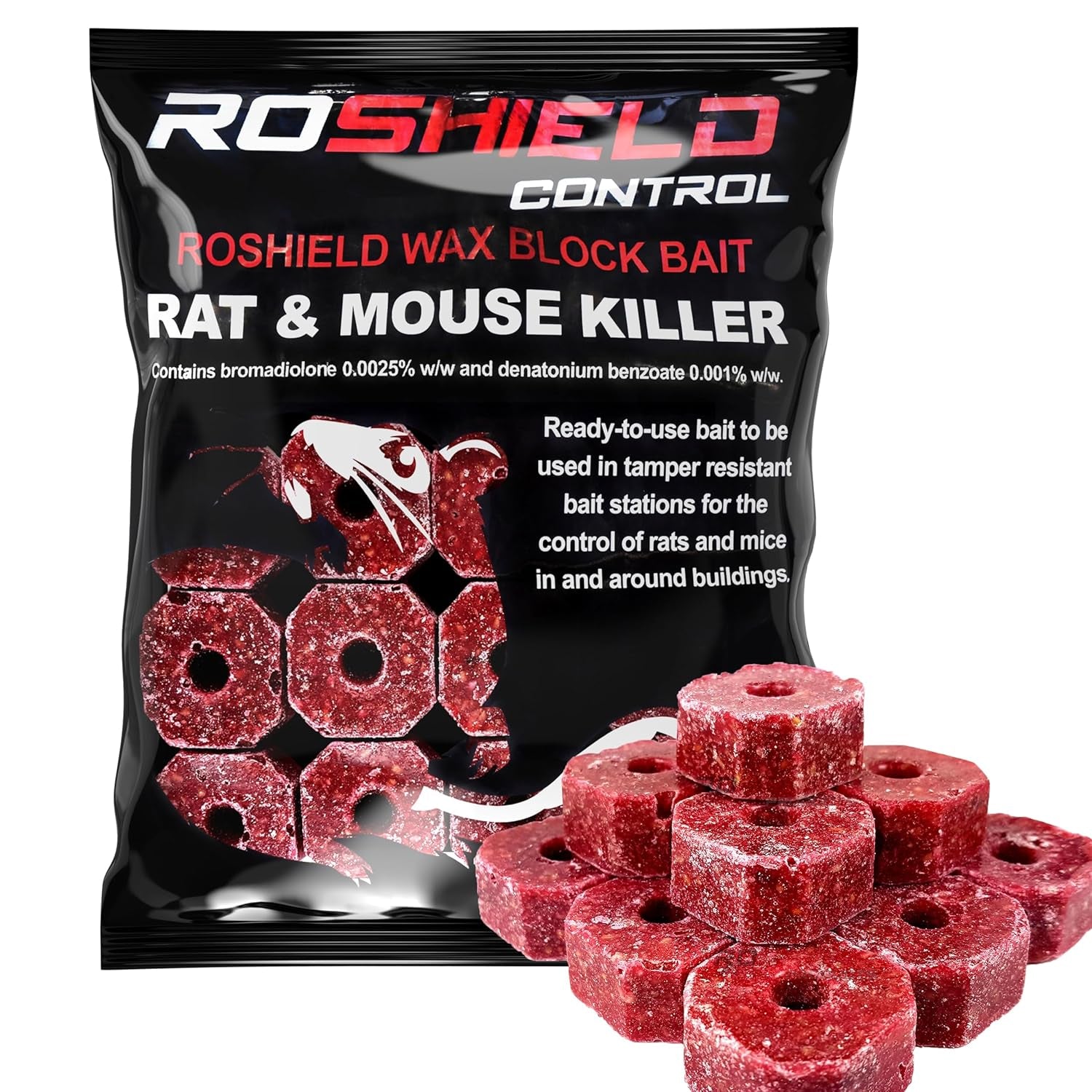 - Rat/Mouse Poisoning,Poison Blocks 300G, Super Strength, Single-Feed Fast Acting Rat & Mouse Killer, Rat Poison Block Bait - Indoor,Outdoor for Rodent Bait Station Refill Packs…