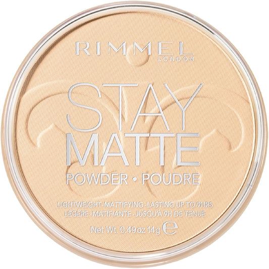 LONDON - Stay Matte Pressed Powder - Lightweight, Oil Absorbing, Smooth Non-Powdery Texture, Lasting up to 5Hrs - for All Skin Types - Dermatologically Tested - Transparent - 14G