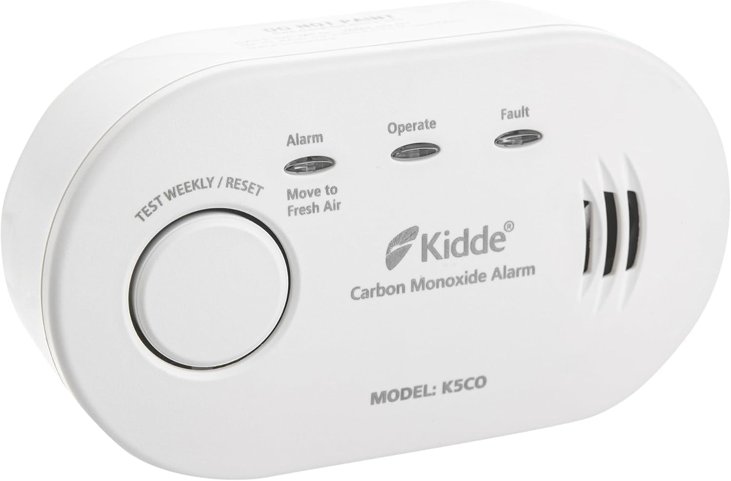 5CO Carbon Monoxide Alarm and Detector with AA Batteries - 10 Year Sensor Life CO Alarm for Home