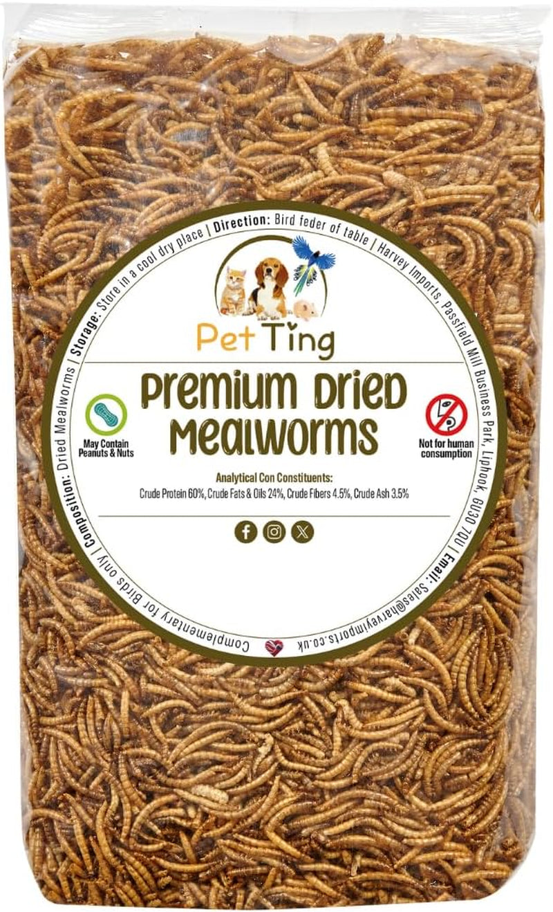 Premium Dried Mealworms, 5L Bag