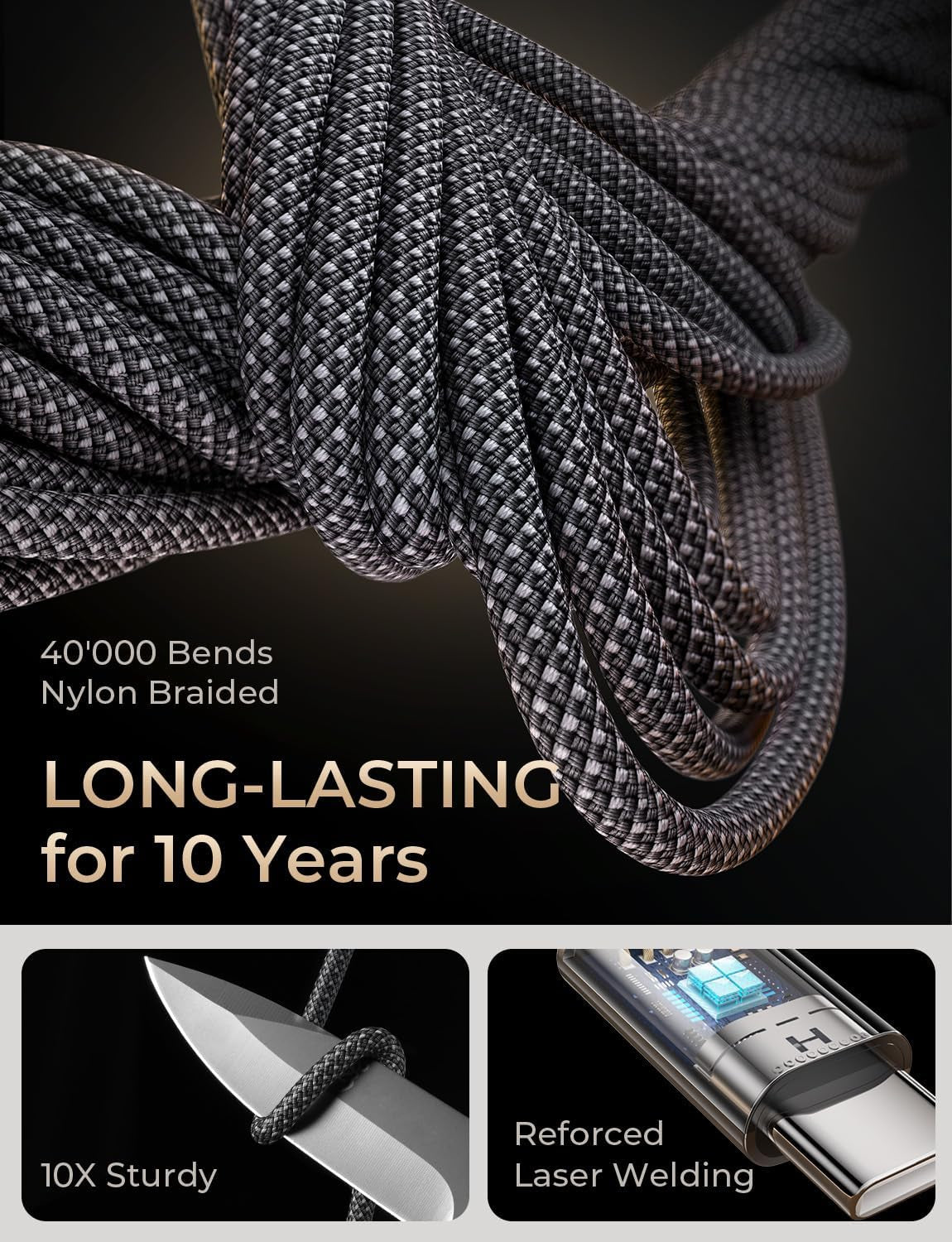 USB C to USB C Cable Charger 4-Pack [0.5/1/2/2M] for USBC to USBC Cable 60W C to Type C Charger Cables Fast Charging for Iphone 17 Pro Max 16 15 Ipad Pro Air Samsung Galaxy S25 S24 Pixel Switch