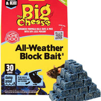 All-Weather Rodent Block - 30 X 10G, for Mice and Rats, Damp-Proof, Weather-Resistant - Super Strength and Highly Effective, Pet Safe, Blue