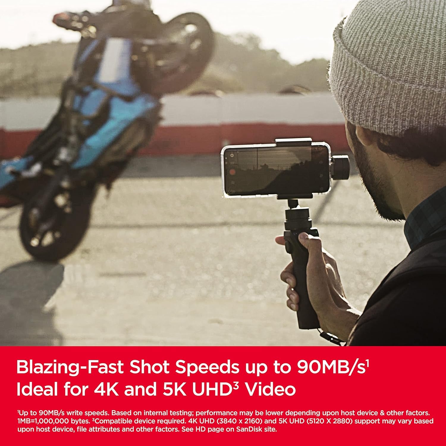 128GB Extreme Microsdxc Card +SD Adapter, Microsd Card for Smartphones, Action Cameras, Drones, V30, up to 190 Mb/S,  Quickflow Technology, Rescuepro Deluxe, UHS-I, 4K, V30, A2, U3