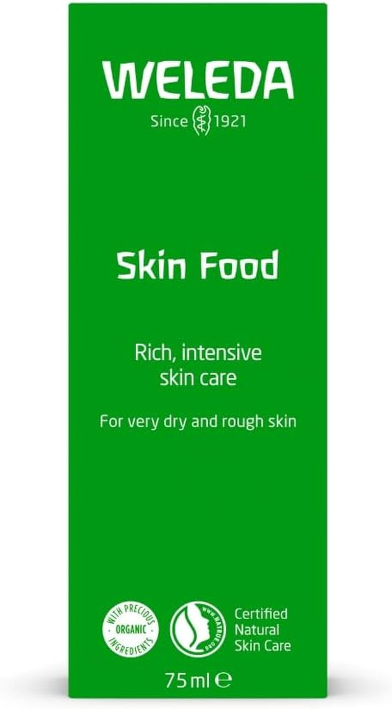 Skin Food, Dry Skin Moisturiser, Moisturising Cream & Primer, Face & Body, for Men & Women, Multiple Uses, 100% Certified Natural, Organic, 75Ml