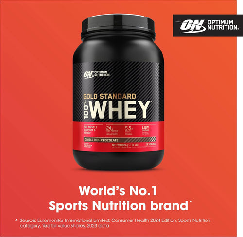 , Gold Standard 100% Whey Protein Powder, Double Rich Chocolate, 899G, 29 Servings
