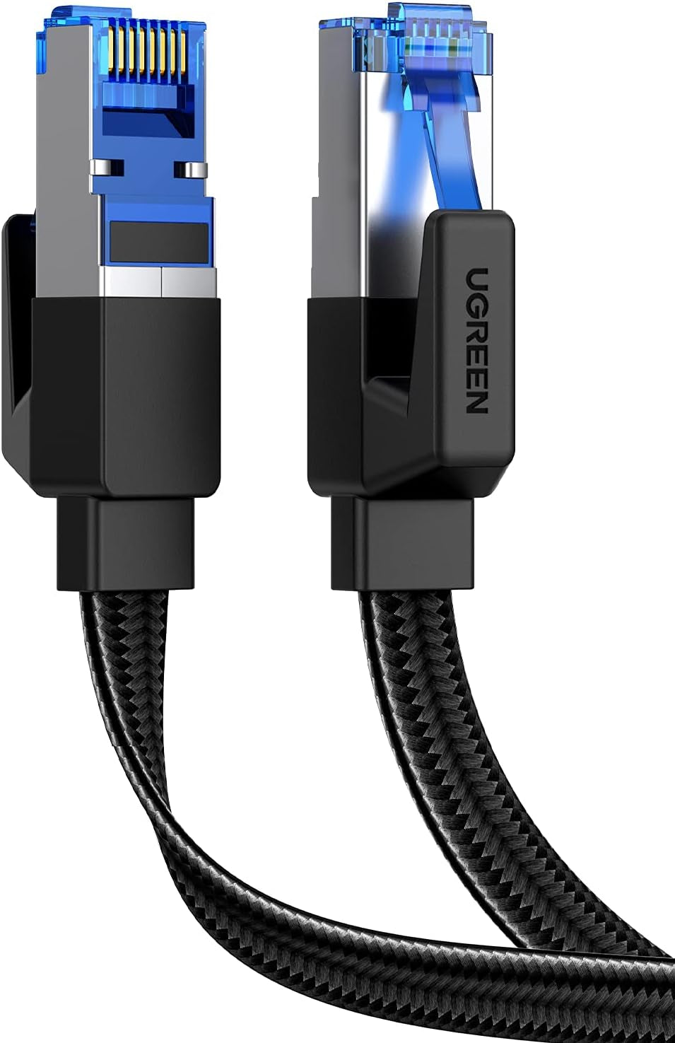 Ethernet Cable 5M, Cat 8 Internet Cable Flat High-Speed 40Gbps 2000Mhz Network Cable, Gigabit Braided RJ45 LAN Cable Patch Cord Compatible for Pc/Laptop, PS5, Xbox, Modem, Router, Switch, TV