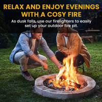 200 Firelighters -  Natural Firelighters | Fast Lighting & Odourless, Fire Lighters for Wood Burners & BBQ Ovens, Stoves & Fireplaces