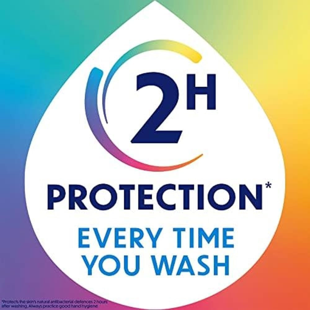 2 Hour Protection Antibacterial Moisture Hand Wash, Boosted Moisturising Action, Added Vitamin E for Soft Hands, Bulk Buy, Pack of 6 X 250Ml