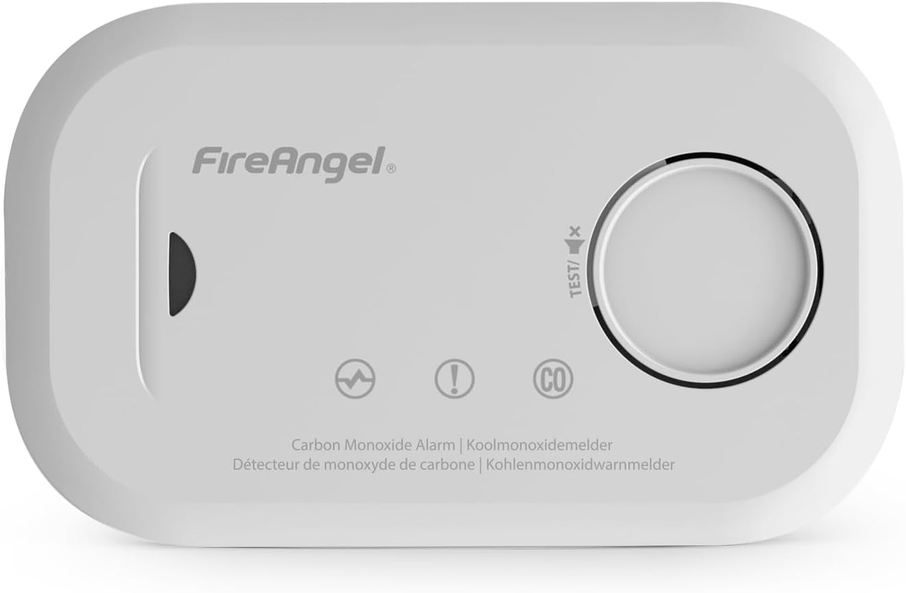 Carbon Monoxide Alarm and Detector - FA6813 10-Year Sensor Life CO Alarm for Home with AA Batteries - Travel, Portable Carbon Monoxide Detector - CO Detector Monitor with Test Button, Single