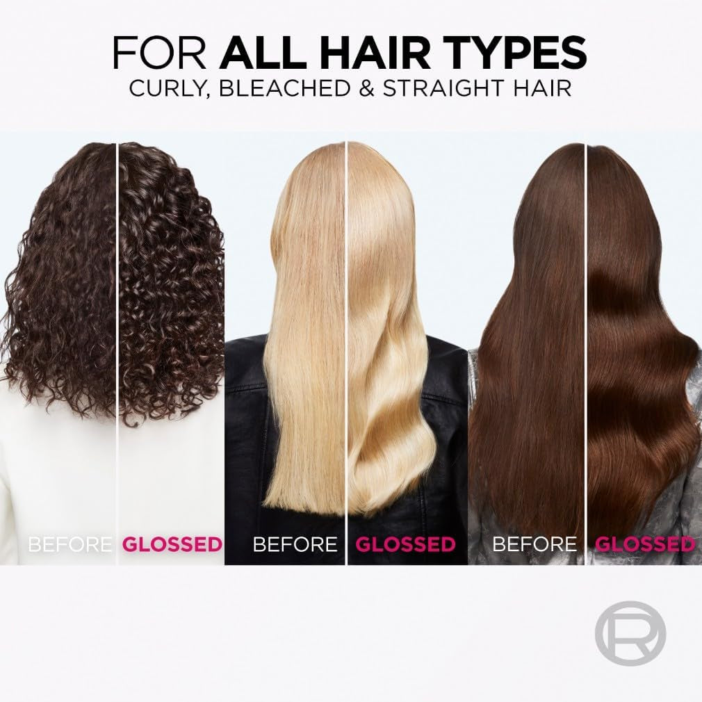 Elvive Glycolic Gloss Conditioner, with Gloss Complex and Glycolic Acid, Fills and Seals Hair Fibres, for Long-Lasting, Smooth and Shiny Hair, Ideal for Dull Hair, 150Ml