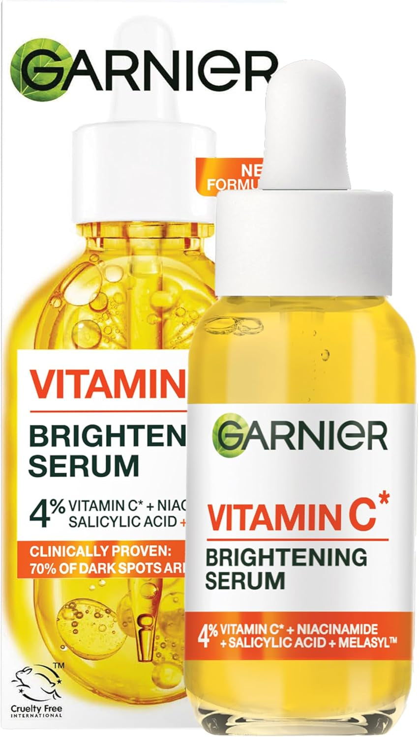Vitamin C Brightening Serum for Face, with 4% Vitamin C, Niacinamide & Salicylic Acid, Brightens Skin, Reduces Dark Spots & Evens Skin Tone, Serum 30Ml