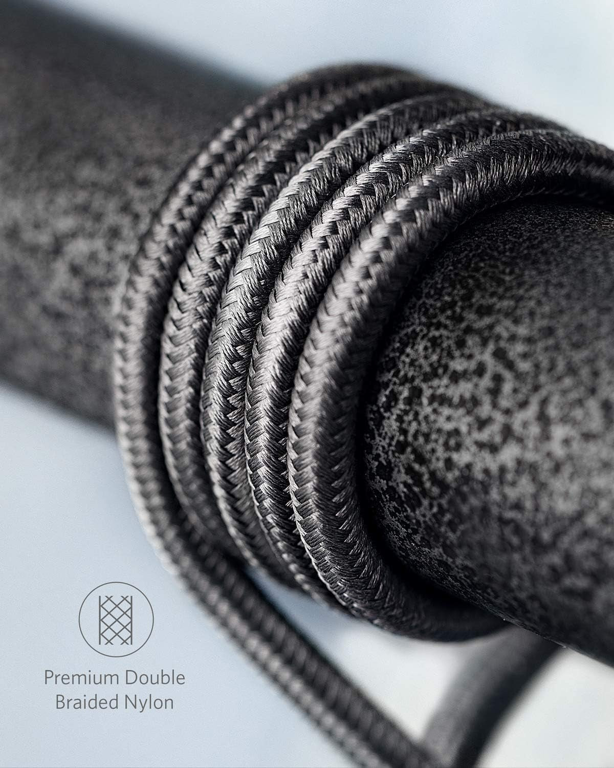 USB C to USB C Charger Cable, New Nylon (6 Ft, 2-Pack), 60W (3A) for Iphone 17/16/15, Ipad Pro, Samsung Galaxy, Macbook Pro,And More