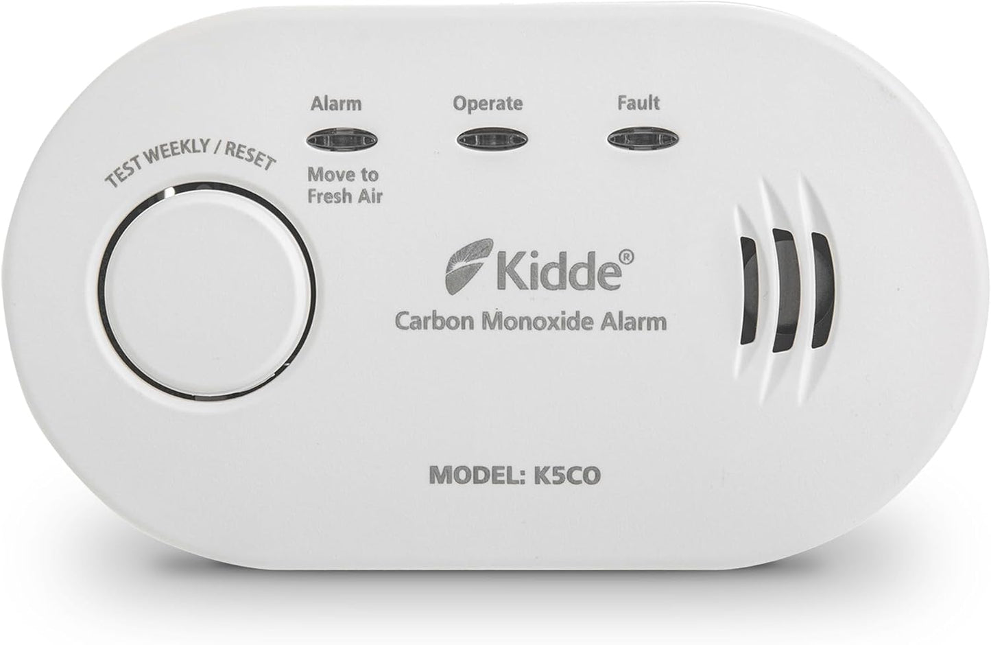 5CO Carbon Monoxide Alarm and Detector with AA Batteries - 10 Year Sensor Life CO Alarm for Home