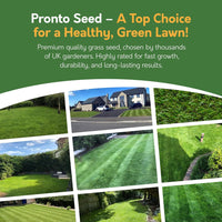 Premium Grass Seed 1.4 Kg - Fast Growing, Hard-Wearing - Covers 84M² for Lawns & Overseeding - DEFRA Approved & Tailored for UK Climate (1.4Kg)