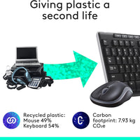 MK270 Wireless Keyboard and Mouse Combo for Windows, 2.4 Ghz Wireless, Compact Mouse, 8 Multimedia and Shortcut Keys, 2-Year Battery Life, for PC, Laptop, QWERTY UK English Layout - Black