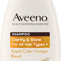 Scalp Soothing Haircare Clarify & Shine Shampoo, Apple Cider Vinegar Blend, for All Hair Types, Soothes Dry, Itchy & Flaky Scalp, Clinically Proven, Sulfate Free, 300Ml
