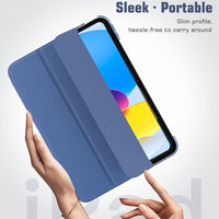 Case for Ipad (A16) 11Th Generation 11 Inch 2025/Ipad 10Th Generation 10.9 Inch 2022, Slim Stand Cover with Hard Translucent Back, Support Touch ID, Auto Wake/Sleep, Abyss Blue