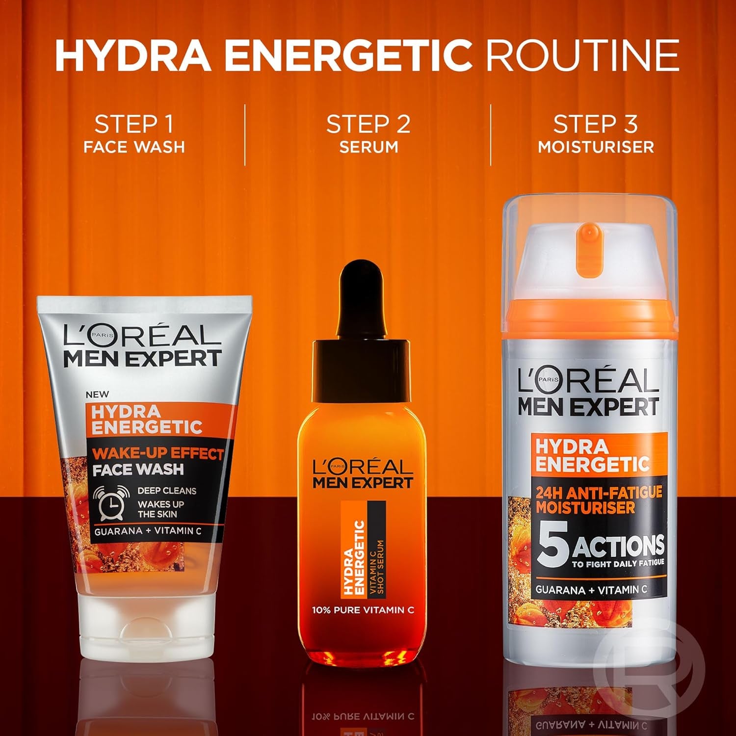 Men Expert Hydra Energetic XXL Moisturiser, 24H Anti-Fatigue Hydration, Energises Men'S Skin, Fighting Signs of Fatigue with Vit C & Protein, Fast-Absorbing Even on Beards, 100Ml